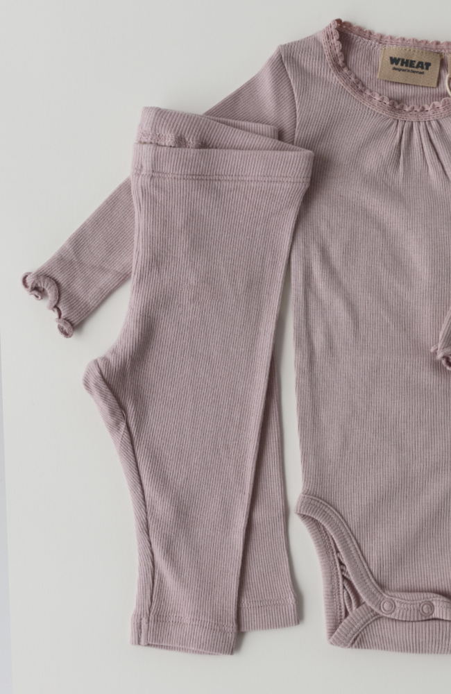 Rib Baby Leggings Maddy - Soft Lilac st.56-92