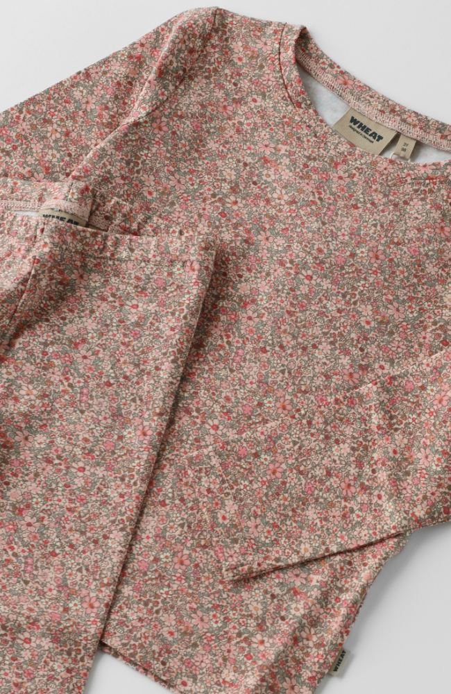 T-shirt L/S Manna - Rose Dust Flower Meadow