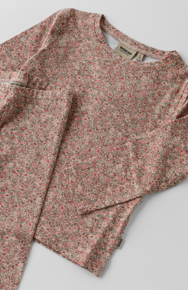 T-shirt L/S Manna - Rose Dust Flower Meadow