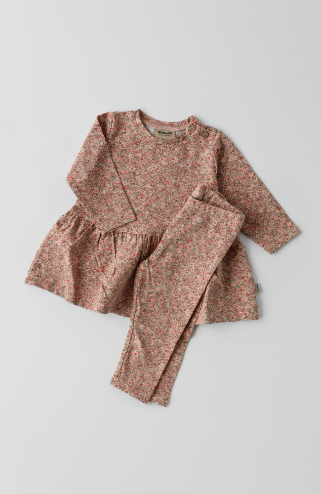 Jersey Legggings Jules - Rose Dust Flower Meadow st.98-140
