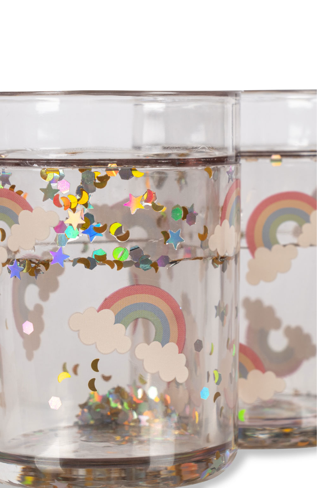2 Pack Glitter Cup - Rainbow