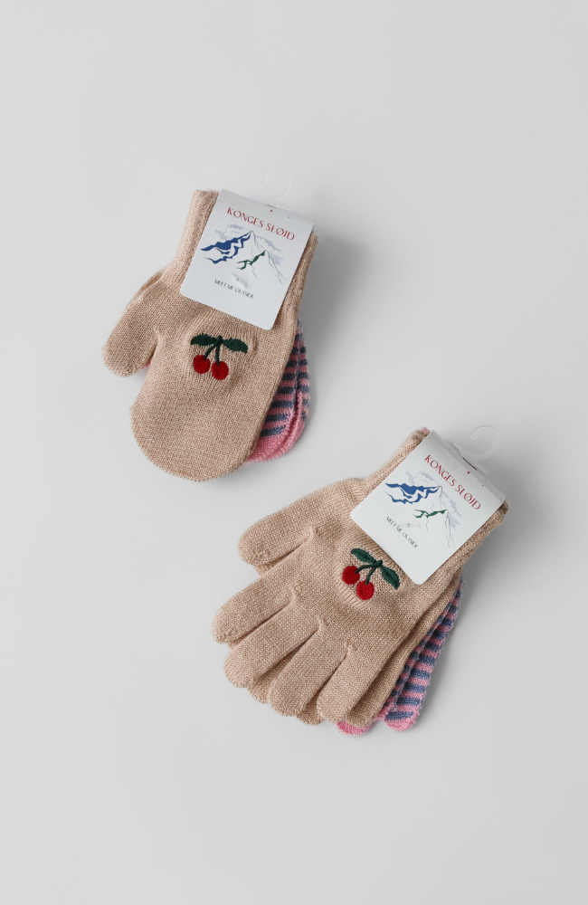 Filla Gloves - Cherry / Stripe
