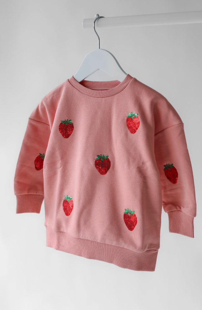 Lou Sequin Sweat Shirt - Mellow Rose