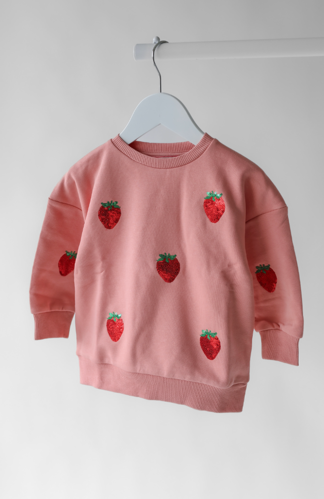 Lou Sequin Sweat Shirt - Mellow Rose