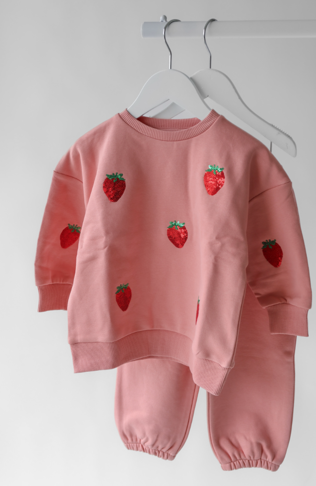 Lou Sequin Sweat Shirt - Mellow Rose