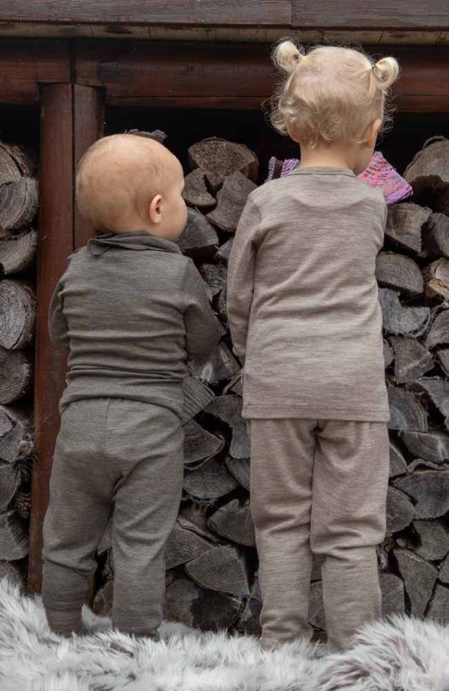 Ullar/Silki Leggings - Brown Melange / Limited