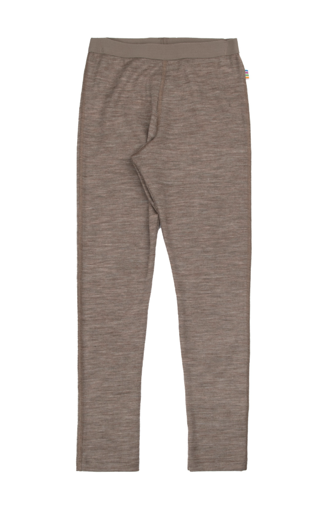 Ullar/Silki Leggings m teygju í mittið - Beige Melange / Limited