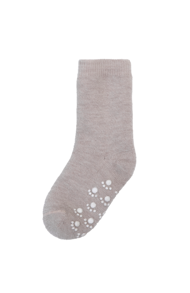 Ullarsokkar m/ stoppi - Beige Melange