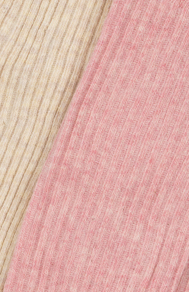 2pk Rib Tights - Rose Mix