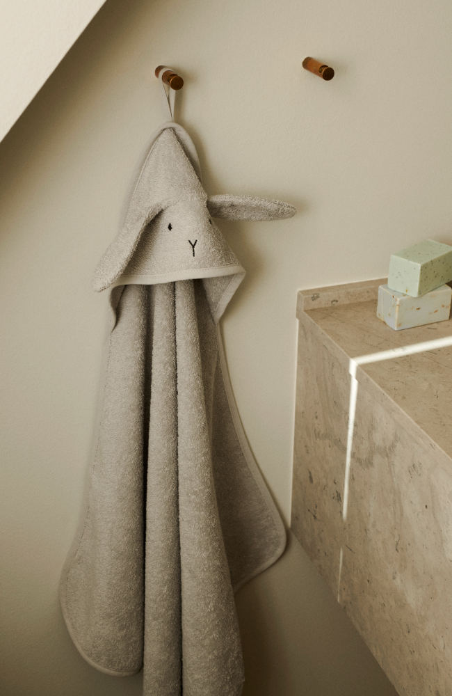 Albert Hooded Baby Towel - Rabbit/Sandy