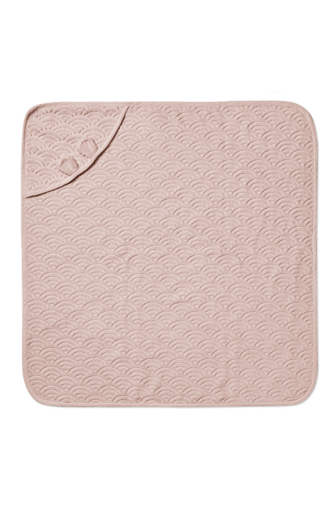 Hooded Towel With Ears - Dusty Rose