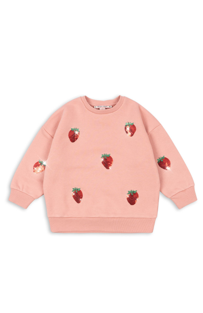 Lou Sequin Sweat Shirt - Mellow Rose