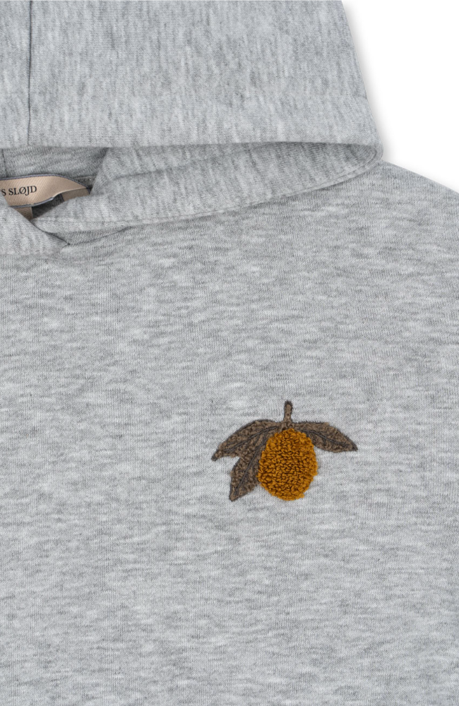 Lou Hood Sweat Shirt - Grey Melange