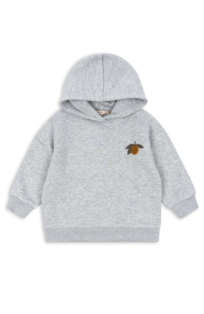 Lou Hood Sweat Shirt - Grey Melange