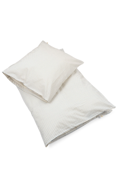 Barnarúmföt - Röndótt blá