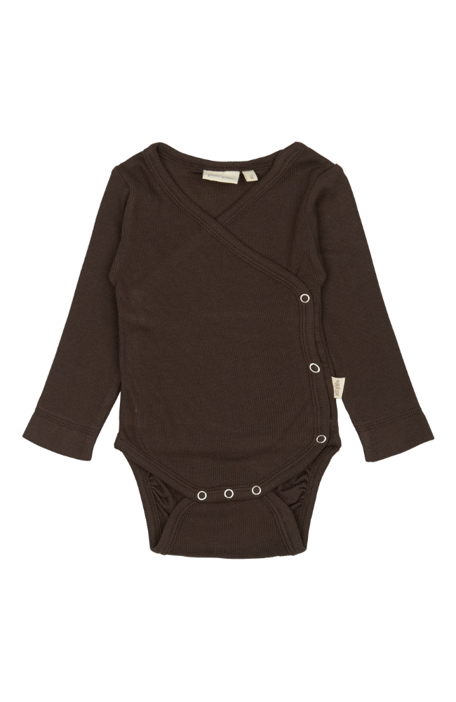 Body L/S Fold Pointel NB - Coffee Bean