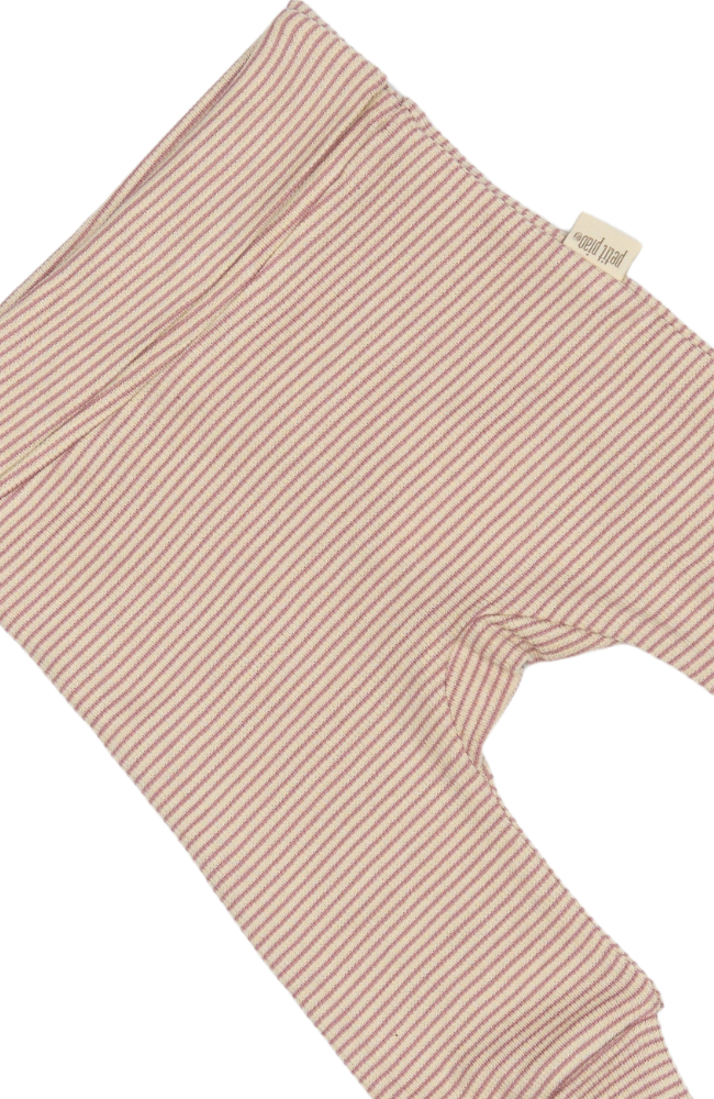 Fold Leggings Pointel NB - Nostalgic Rose / Off White