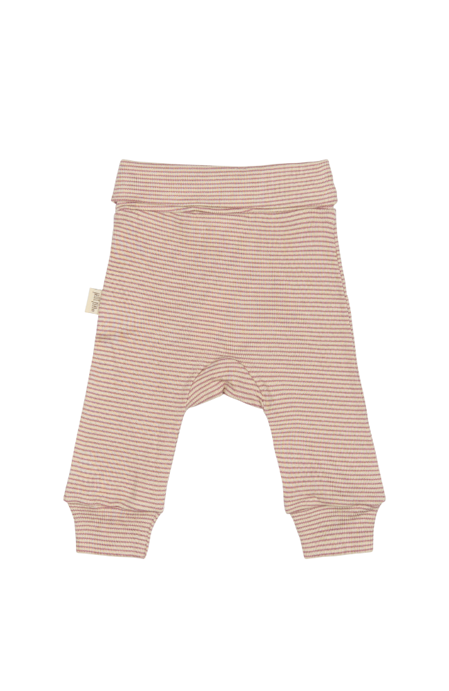 Fold Leggings Pointel NB - Nostalgic Rose / Off White