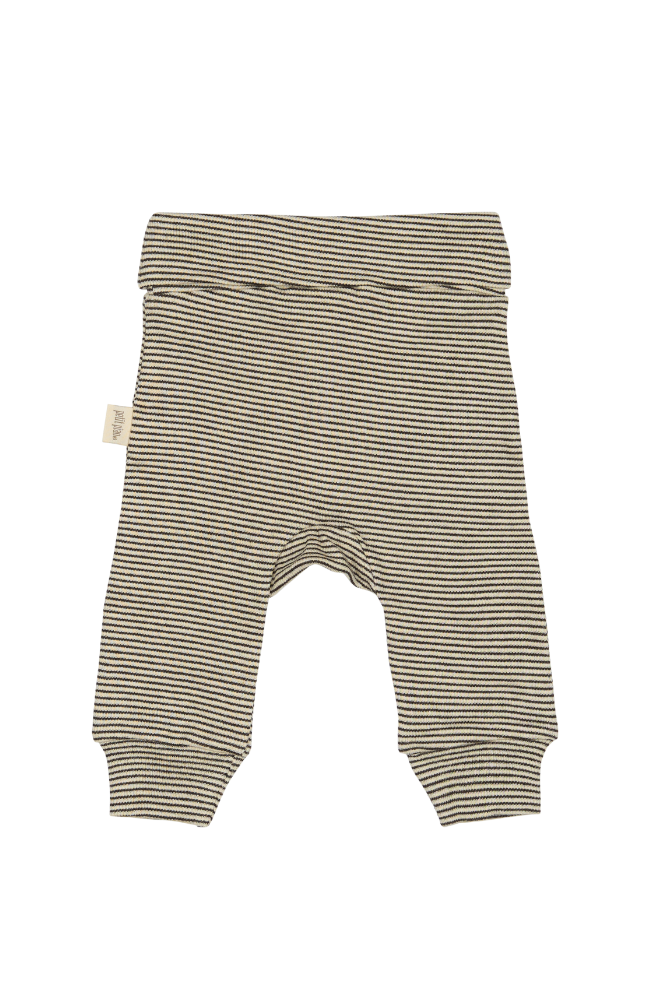 Fold Leggings Pointel NB - Coffee Bean / Off White