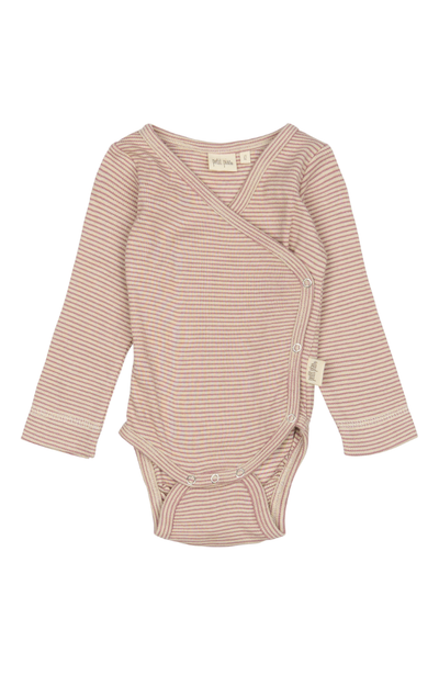 Body L/S Fold Pointel NB - Nostalgic Rose / Off White