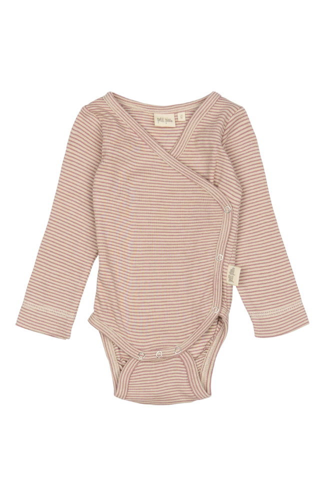 Body L/S Fold Pointel NB - Nostalgic Rose / Off White