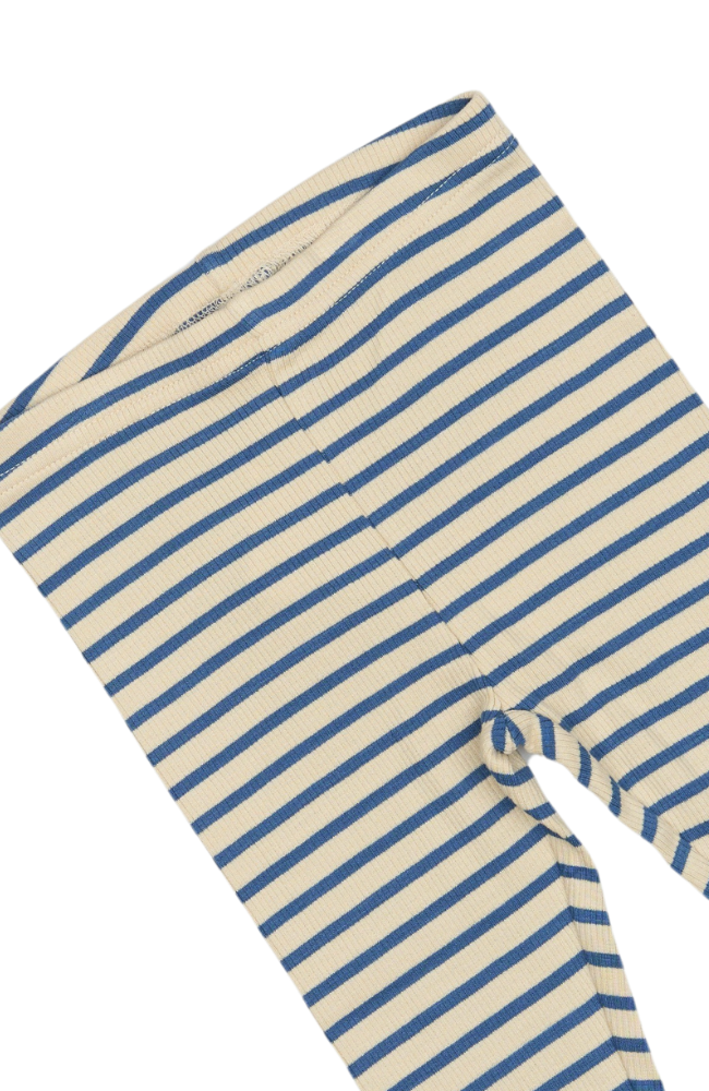Leggings Modal Stripe - True Navy / Off White