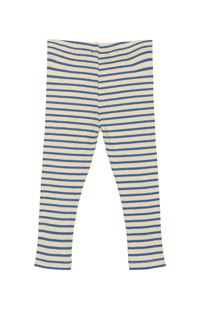 Leggings Modal Stripe - True Navy / Off White