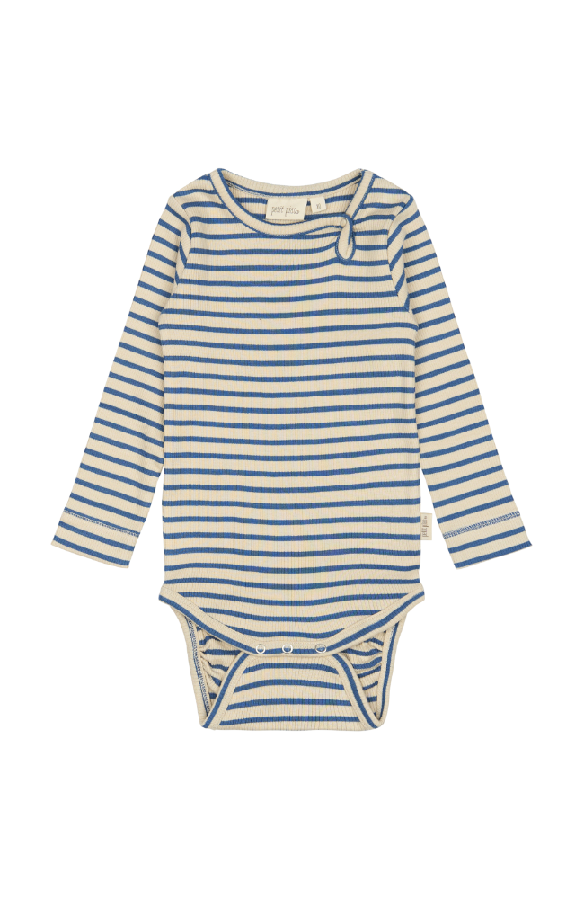 Body L/S Modal Striped - True Navy / Off White