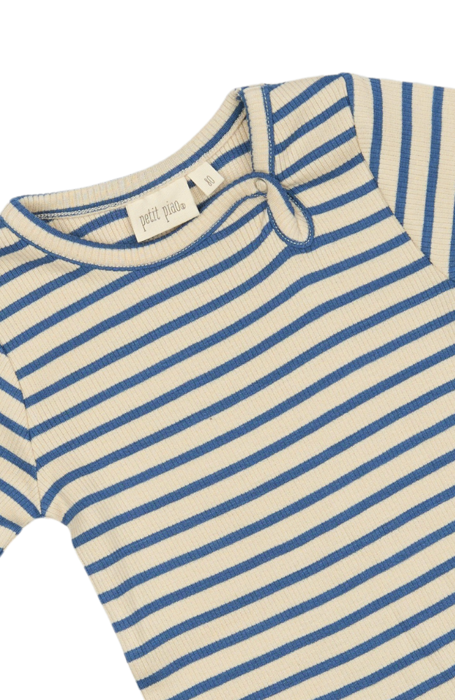 Body L/S Modal Striped - True Navy / Off White