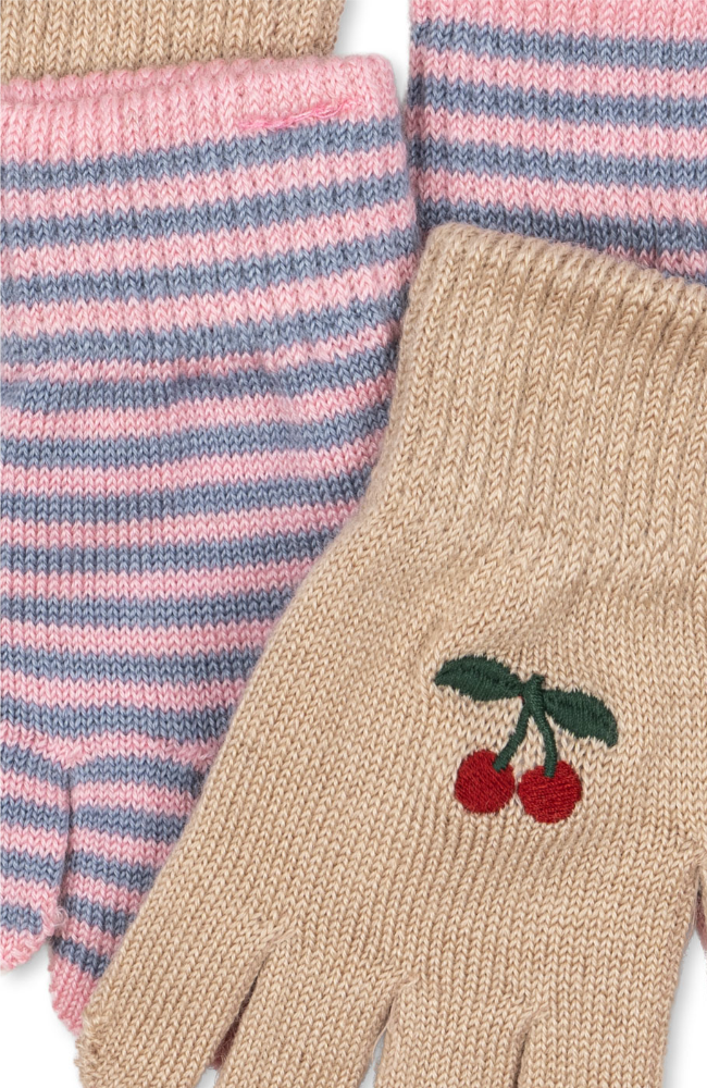 Filla Gloves - Cherry / Stripe