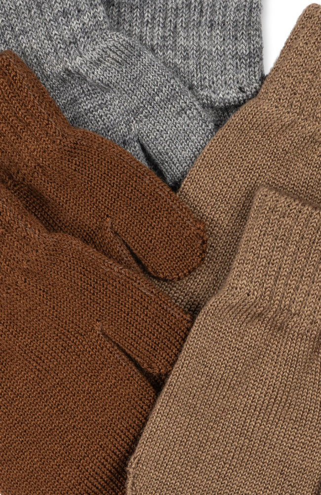 Filla Mittens - Grey Mel / Beoge / Brown