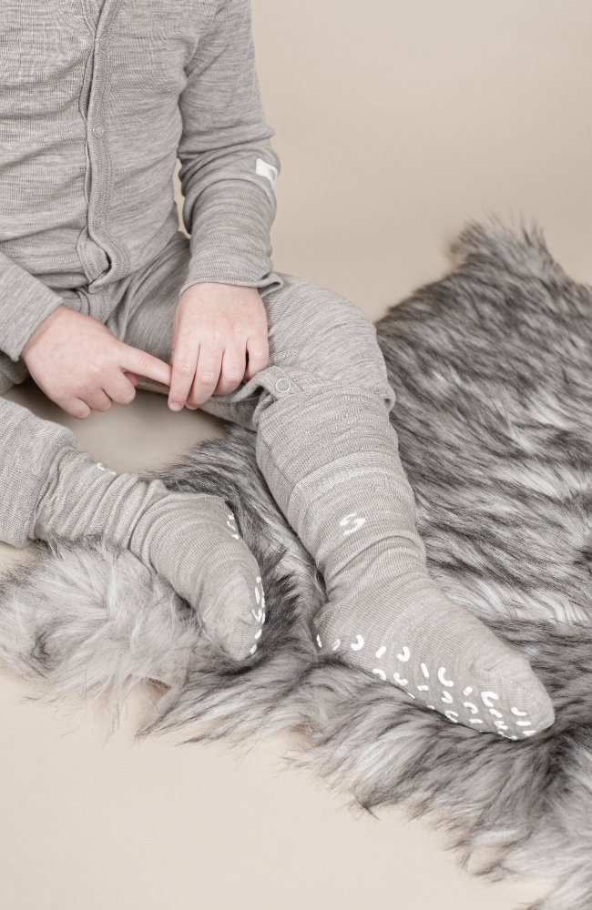 Stuckies Wool Socks - Pebble