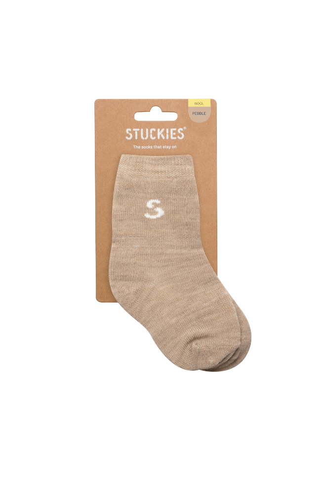 Stuckies Wool Socks - Pebble