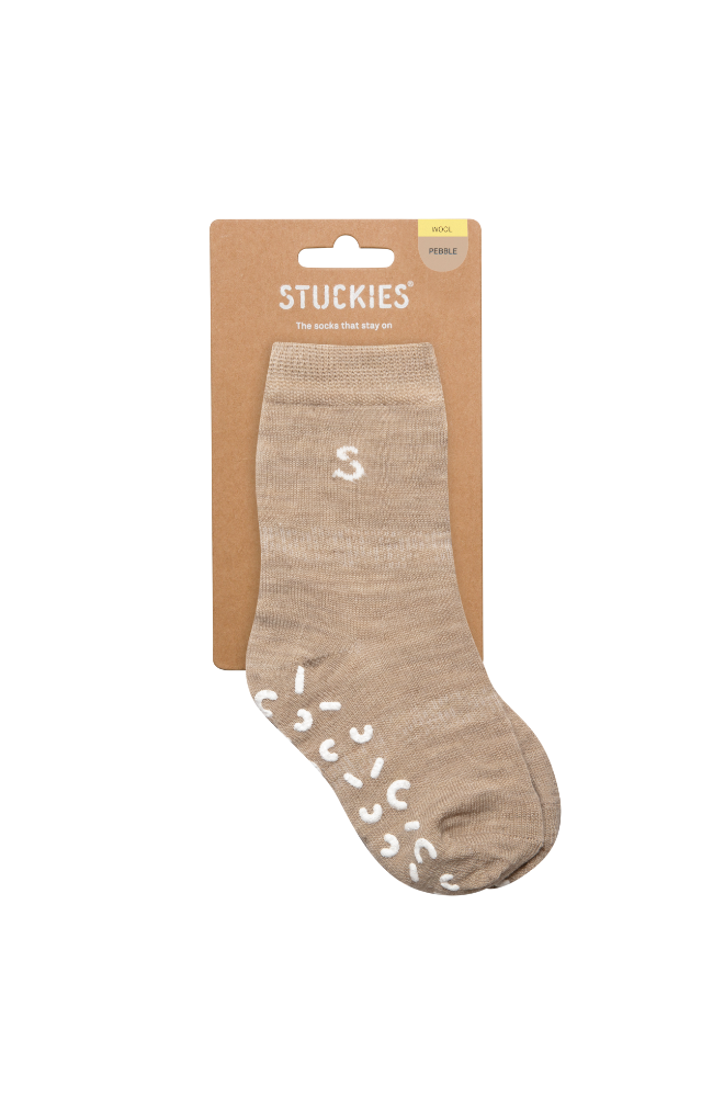 Stuckies Wool Socks - Pebble