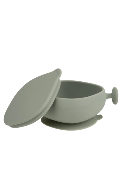 Silicone Bowl With Lid - Sage