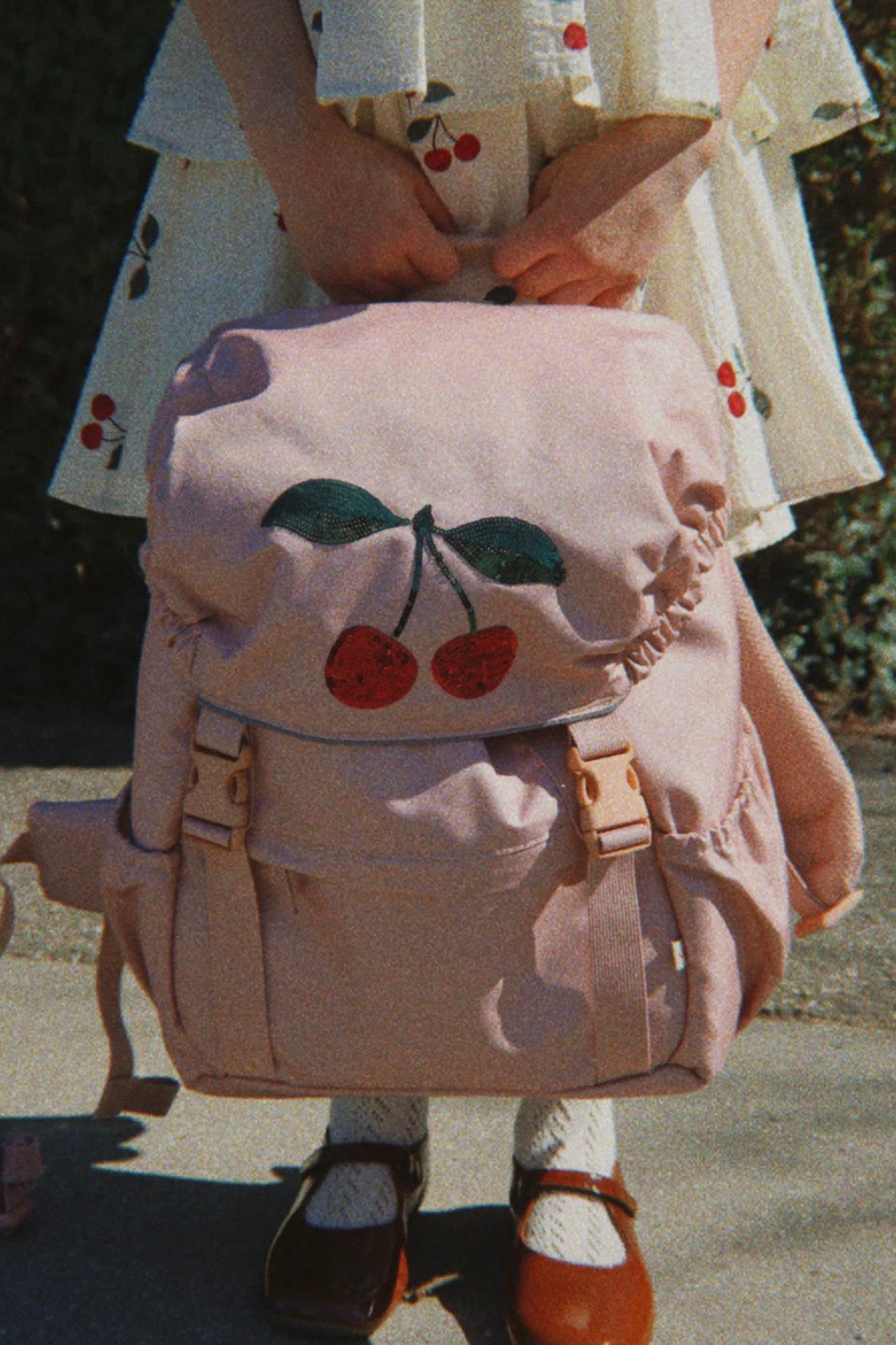 Clover Schoolbag - Cherry