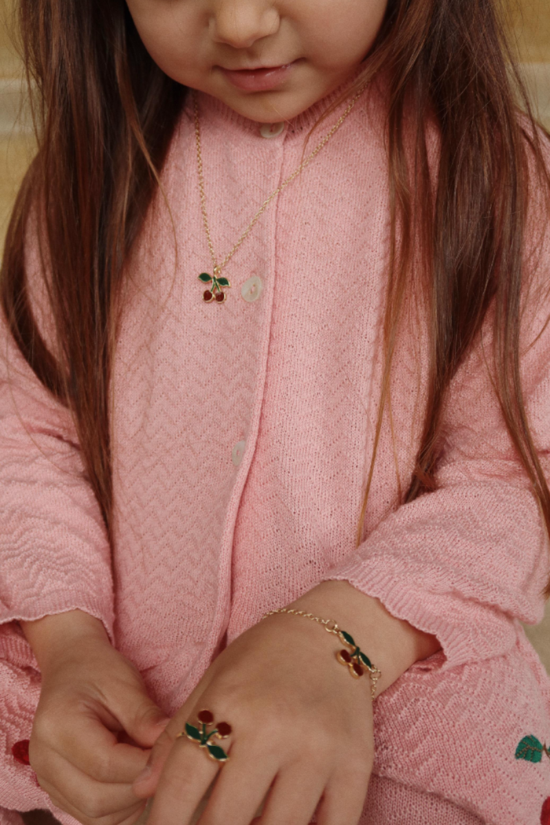 Cherry Jewelry Set - Gold
