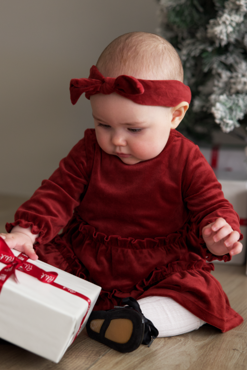 Jingle Romper Dress - Red Dahlia
