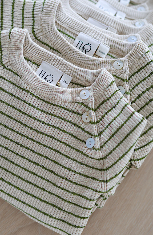 Flye Sweater - Warm Cotton/Green