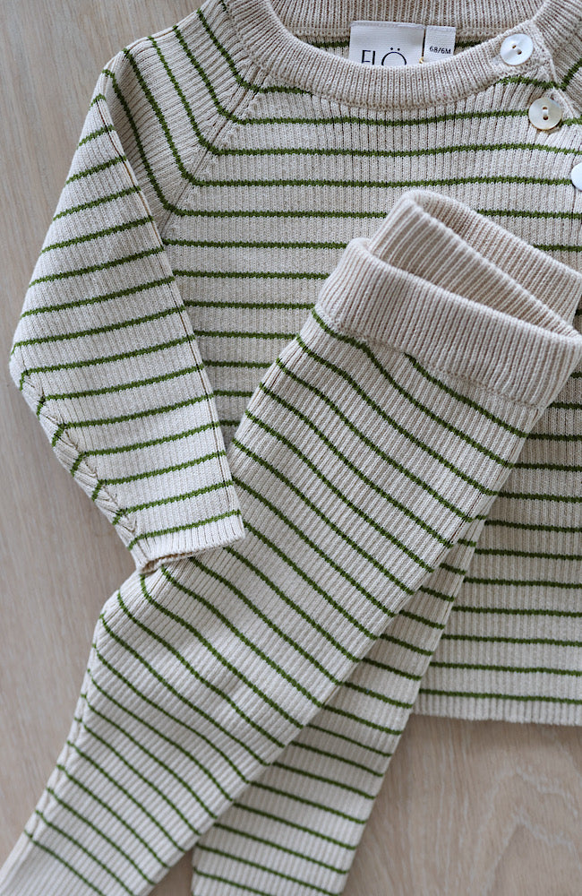 Flye Sweater - Warm Cotton/Green
