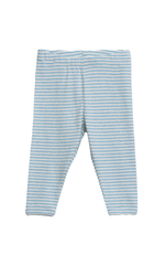 Baby Leggings Stripe - Aqua / Offwhite