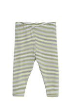 Baby Leggings Stripe - Grass / Offwhite