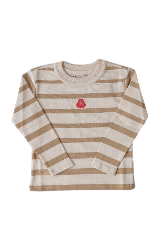 Harmony LS T-Shirt Striped - Plaze Taupe