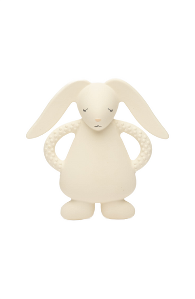Natural Rubber Teether - White Bunny