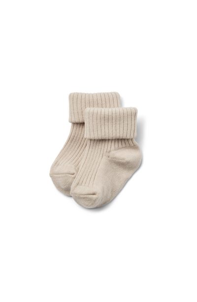Wool Rib Socks Ziggy - Offwhite