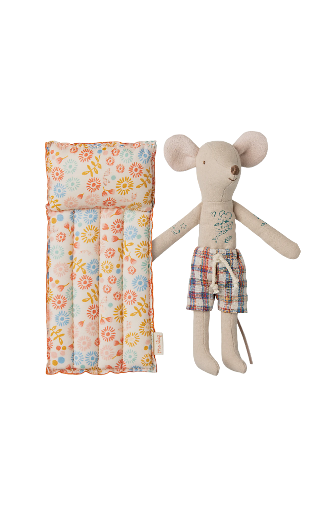 Beach Mouse With Air Mattress Dad - Flower