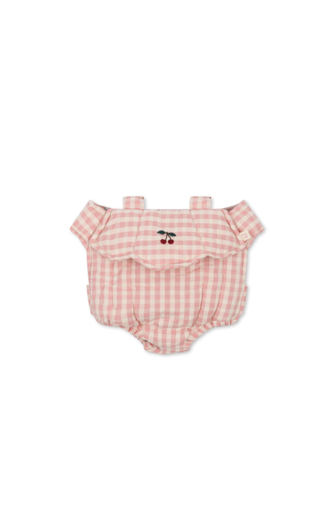 Doll Carrier - Powder Pink Check