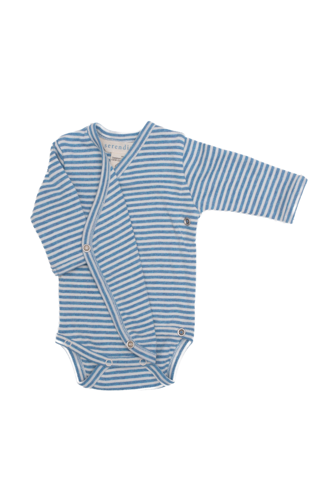 Newborn Wrap Body - Azur / Ecru