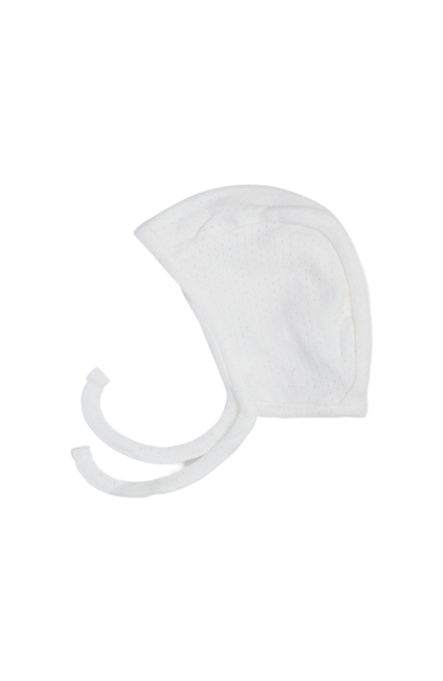 Newborn Bonnet - Offwhite Pointelle