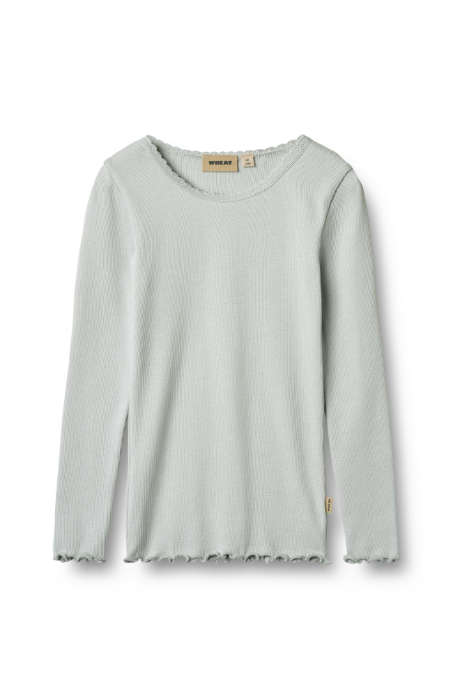 Rib T-Shirt L/S Reese - Soft Blue